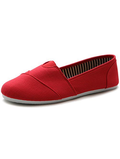 Ollio Women's Shoe Slip on Sneaker Canvas Flat