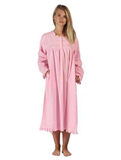 The 1 for U Henrietta 100% Cotton Victorian Nightgown with Pockets 7 Sizes