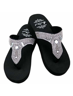 Women's Hand Beaded Flip Flop Sandals