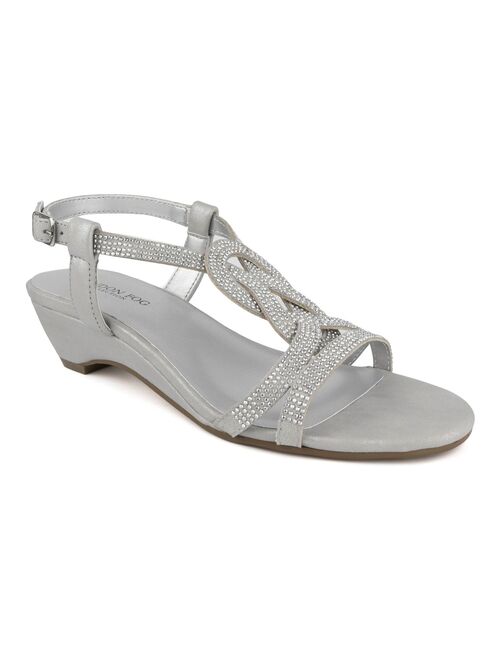 London Fog Womens Macey Demi-Wedge Dress Sandals