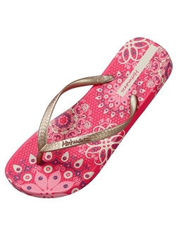 Hotmarzz Women's Flip Flops Bohemia Floral Print Sandals Beach Slippers