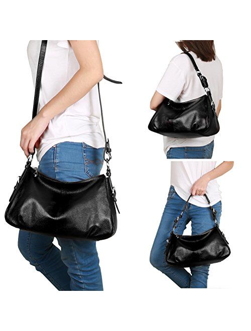 Womens Leather Shoulder Handbags HESHE Tote Bag Top Handle Bag Ladies Designer Purses Satchel Cross-body Handbag