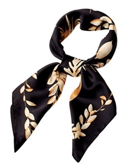 Women's Fashion Soft Large Satin Square Chiffon Polyester Scarf Set Head Neck Multiuse Solid Colors Available