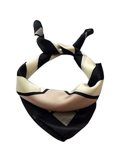 Women's Fashion Soft Large Satin Square Chiffon Polyester Scarf Set Head Neck Multiuse Solid Colors Available