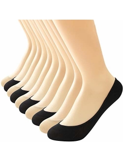 10 Pairs Ultra Low Cut Liner Socks Women No Show Non Slip Hidden Invisible for Flats Boat Summer