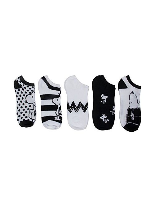 Peanuts 5 Pack No Show Socks