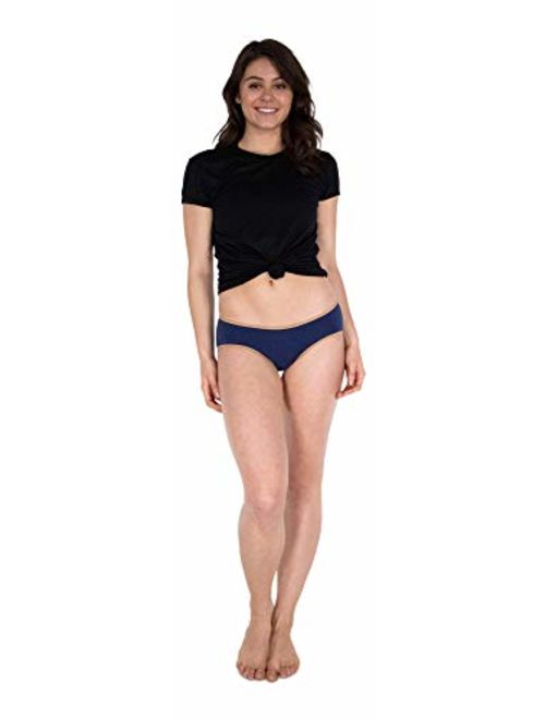 Sexy Basics Women's 12 Pack Cotton Spandex Flexible Fit Hipster Panties