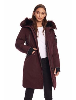 Alpine North Womens Vegan Down Long Parka Winter Jacket