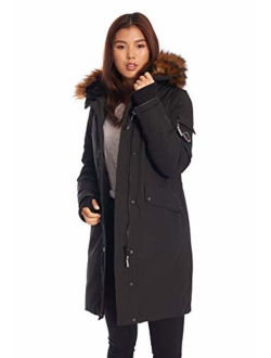 Alpine North Womens Vegan Down Long Parka Winter Jacket