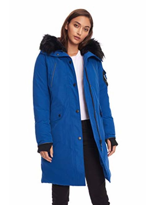 Alpine North Womens Vegan Down Long Parka Winter Jacket