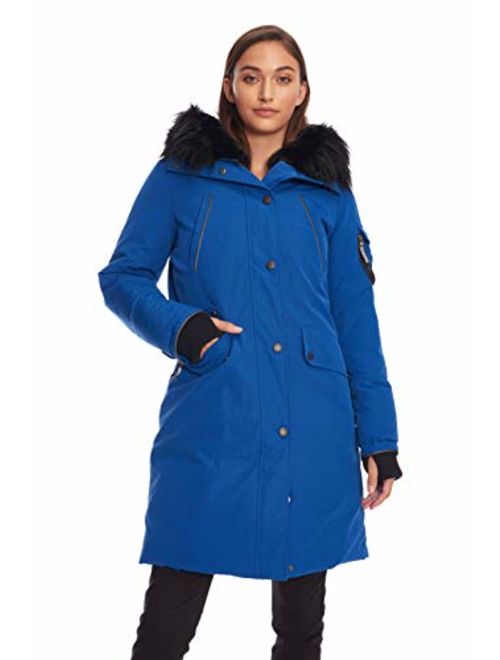 Alpine North Womens Vegan Down Long Parka Winter Jacket