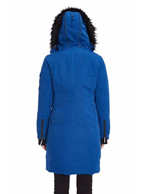 Alpine North Womens Vegan Down Long Parka Winter Jacket