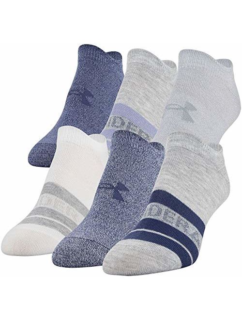 Under Armour Women's Essential 2.0 No Show Socks, 6-Pair