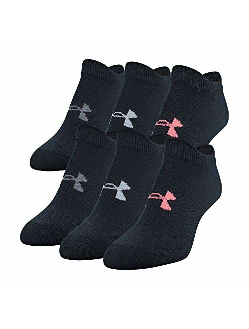 Under Armour Women's Essential 2.0 No Show Socks, 6-Pair