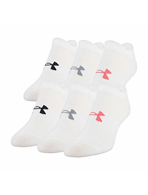 Under Armour Women's Essential 2.0 No Show Socks, 6-Pair