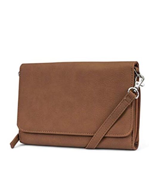 Mundi RFID Crossbody Bag For Women Anti Theft Travel Purse Handbag Wallet Vegan Leather