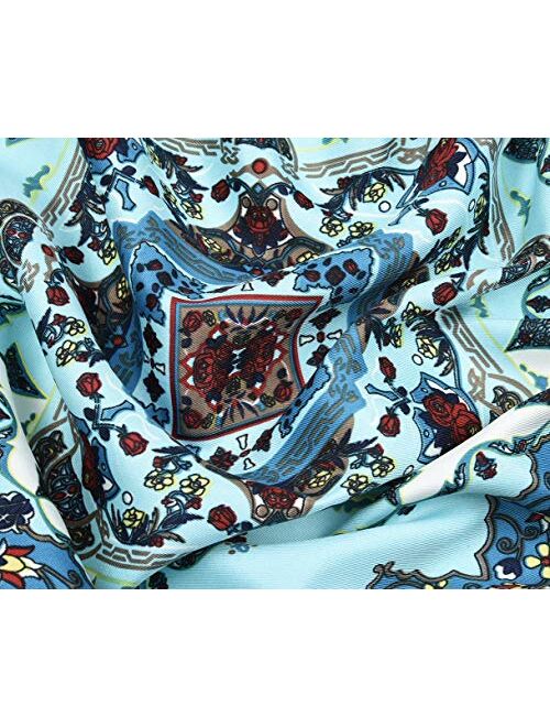 corciova XL 40x40 Inch Extra Large Silk Satin Scarf Tops for Women Head Wraps Shirt Bandana Headscarf