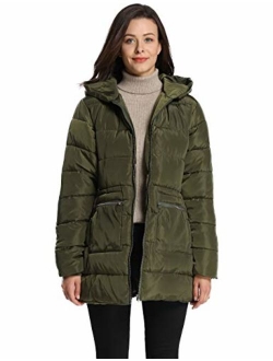 iloveSIA Women's Winter Puffer Coats Down Alternative Puffer Coat with Hood