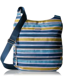 Triple Big Zipper Travel Crossbody Bag