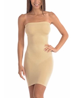 Body Beautiful Strapless Full Body Slip Shaper in Shiny Yarn