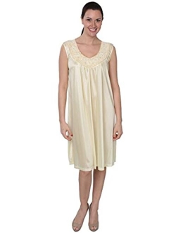 Beverly Rock Women's Tricot Sleeveless Long Nightgown