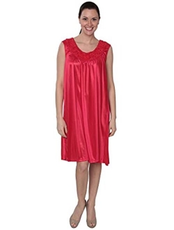 Beverly Rock Women's Tricot Sleeveless Long Nightgown