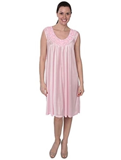 Beverly Rock Women's Tricot Sleeveless Long Nightgown