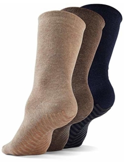 Gripjoy Grip Socks Non Slip Socks for Women Men - Non Skid Hospital Socks 3 pk