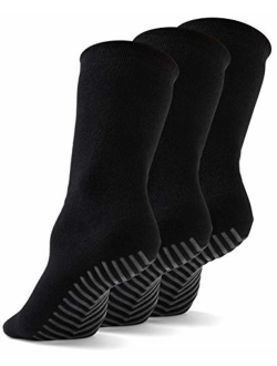 Gripjoy Grip Socks Non Slip Socks for Women Men - Non Skid Hospital Socks 3 pk