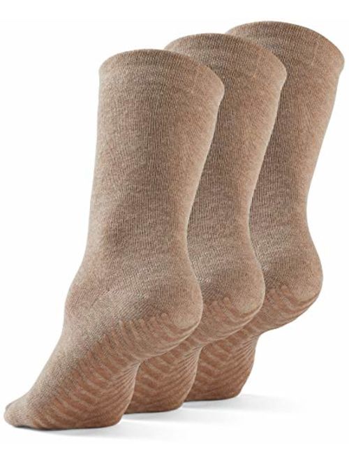 Gripjoy Grip Socks Non Slip Socks for Women Men - Non Skid Hospital Socks 3 pk