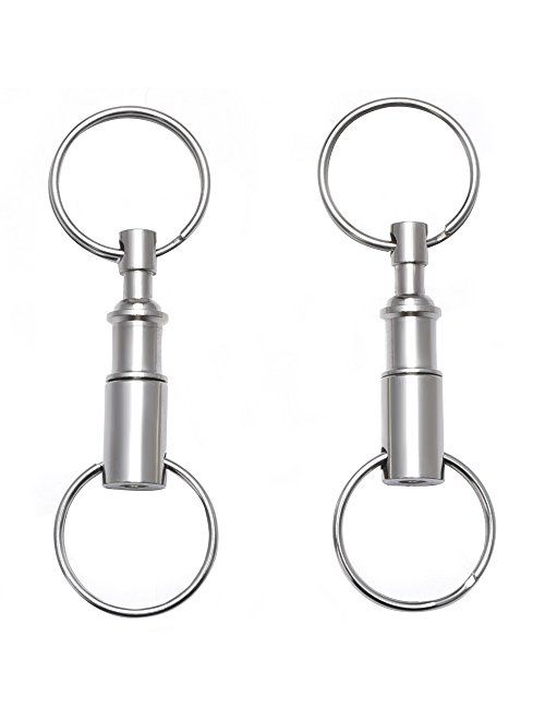 eBoot Detachable Pull Apart Key Rings Keychains (2 Pack)