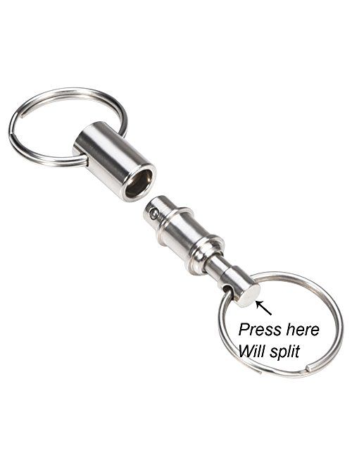 eBoot Detachable Pull Apart Key Rings Keychains (2 Pack)