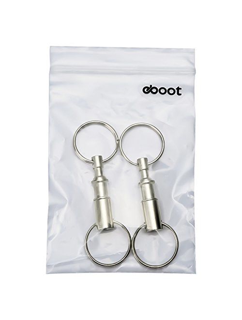 eBoot Detachable Pull Apart Key Rings Keychains (2 Pack)