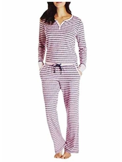 Women's 2 Piece Fleece Pajama Sleepwear Set