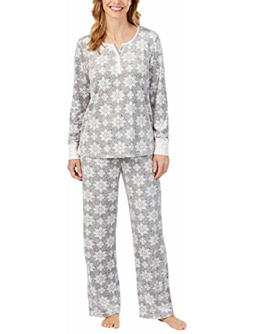 Nautica Women's 2 Piece Fleece Pajama Sleepwear Set