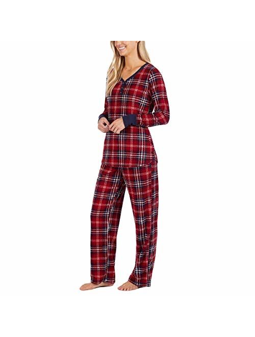 Nautica Women's 2 Piece Fleece Pajama Sleepwear Set