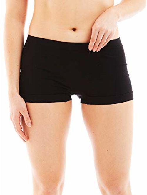 Caramel Cantina 6 Pack Nylon Spandex Plus Size Hipster Boy Short Panties