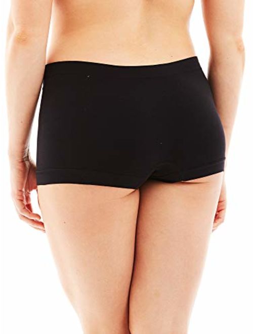 Caramel Cantina 6 Pack Nylon Spandex Plus Size Hipster Boy Short Panties