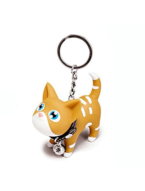 JOYJULY Cat Kitten Keyrings Key Chains for Car Keys Kawaii Adorable Bag Pendant Toy,Gift Idea for Girls, Women and Men