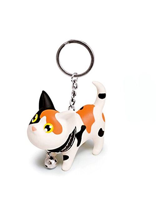 JOYJULY Cat Kitten Keyrings Key Chains for Car Keys Kawaii Adorable Bag Pendant Toy,Gift Idea for Girls, Women and Men