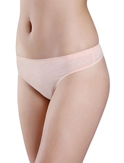 Wealurre Women's Cotton Thong Breathable Panties Low Rise Underwear