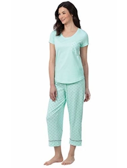 Pajamas for Women Cotton - Womens Capri Pajama Sets