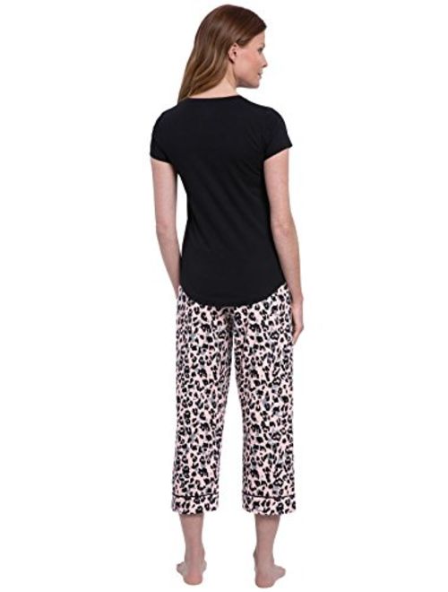 PajamaGram Pajamas for Women Cotton - Womens Capri Pajama Sets