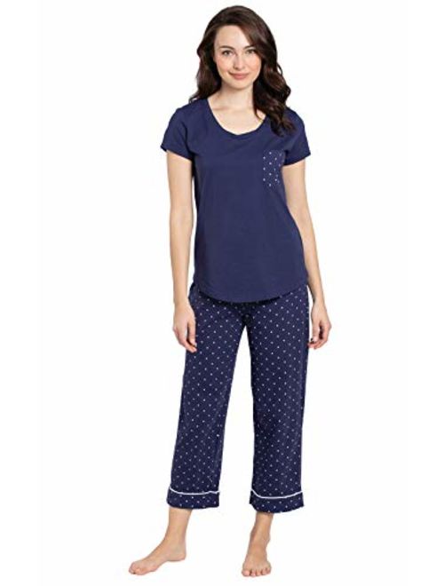 PajamaGram Pajamas for Women Cotton - Womens Capri Pajama Sets