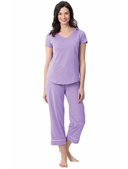 PajamaGram Pajamas for Women Cotton - Womens Capri Pajama Sets