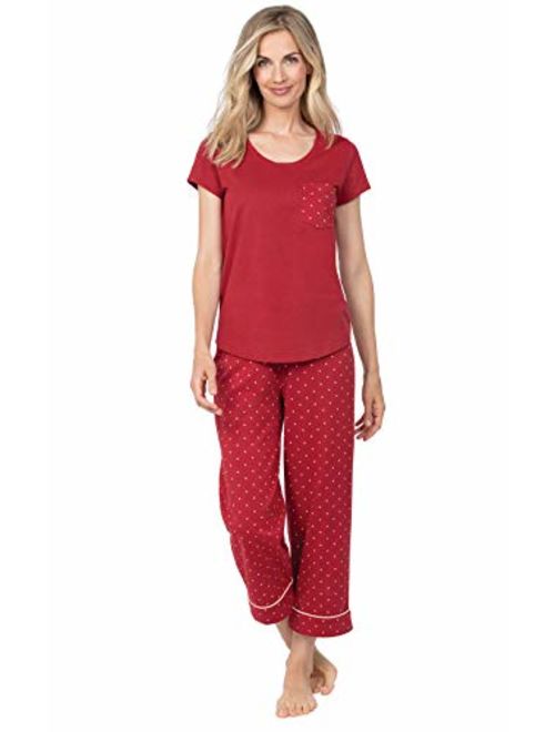 PajamaGram Pajamas for Women Cotton - Womens Capri Pajama Sets