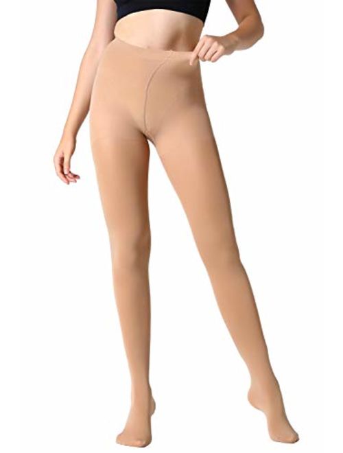 MANZI Women's 2 Pairs Opaque Control-Top Tights 70 Denier Pantyhose