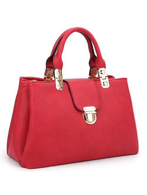 Dasein Women Satchel Handbags Top Handle Purse Medium Tote Bag Vegan Leather Shoulder Bag