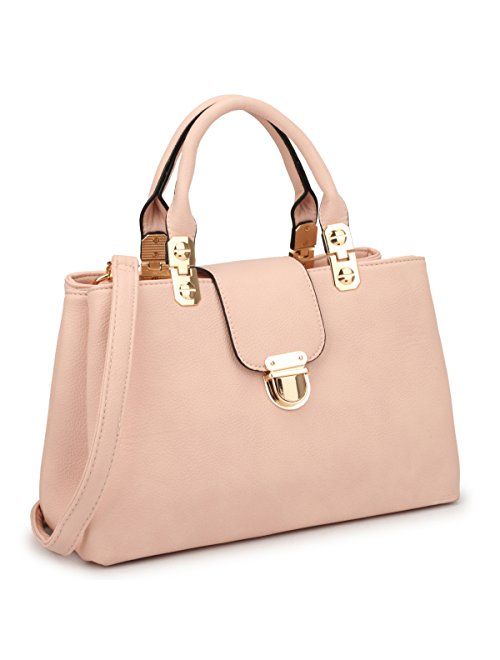 Dasein Women Satchel Handbags Top Handle Purse Medium Tote Bag Vegan Leather Shoulder Bag