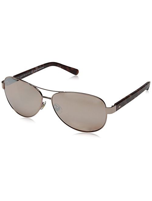 Kate Spade Women's Dalia 2 Aviator Sunglasses, Silver Dots & Gray Gradient 135 mm